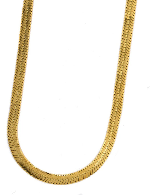 Stainless steel herringbone 3mm x 37cm + 6cm extension chain (waterproof and tarnish free)