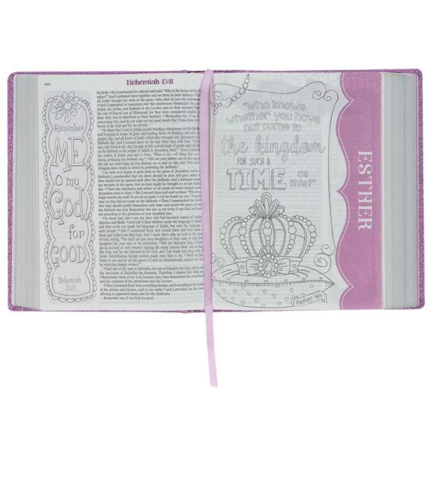 ESV Purple Glitter Hardcover My Creative Bible For Girls